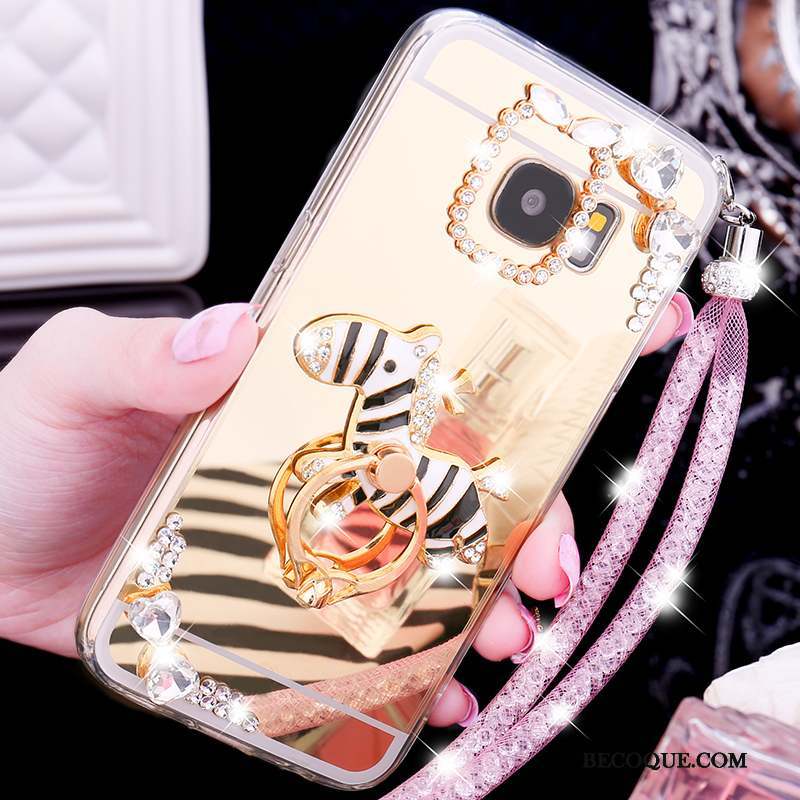 Samsung Galaxy S7 Silicone Strass Tendance Anneau Fluide Doux Coque De Téléphone