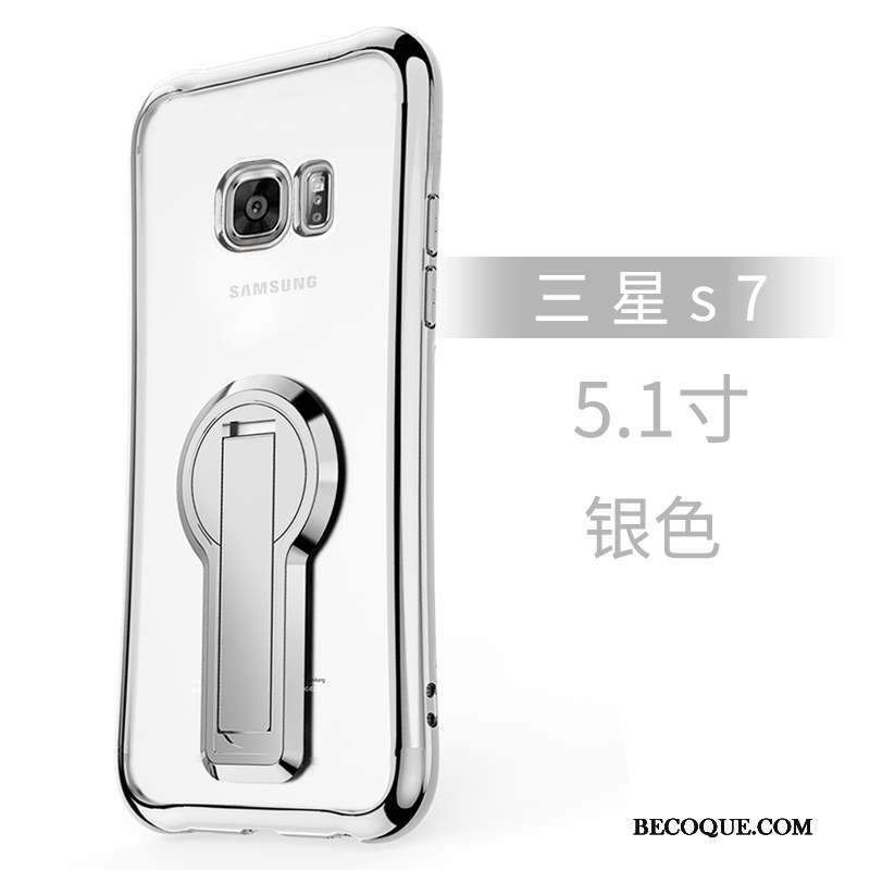 Samsung Galaxy S7 Silicone Téléphone Portable Tout Compris Argent Étui Coque De Téléphone