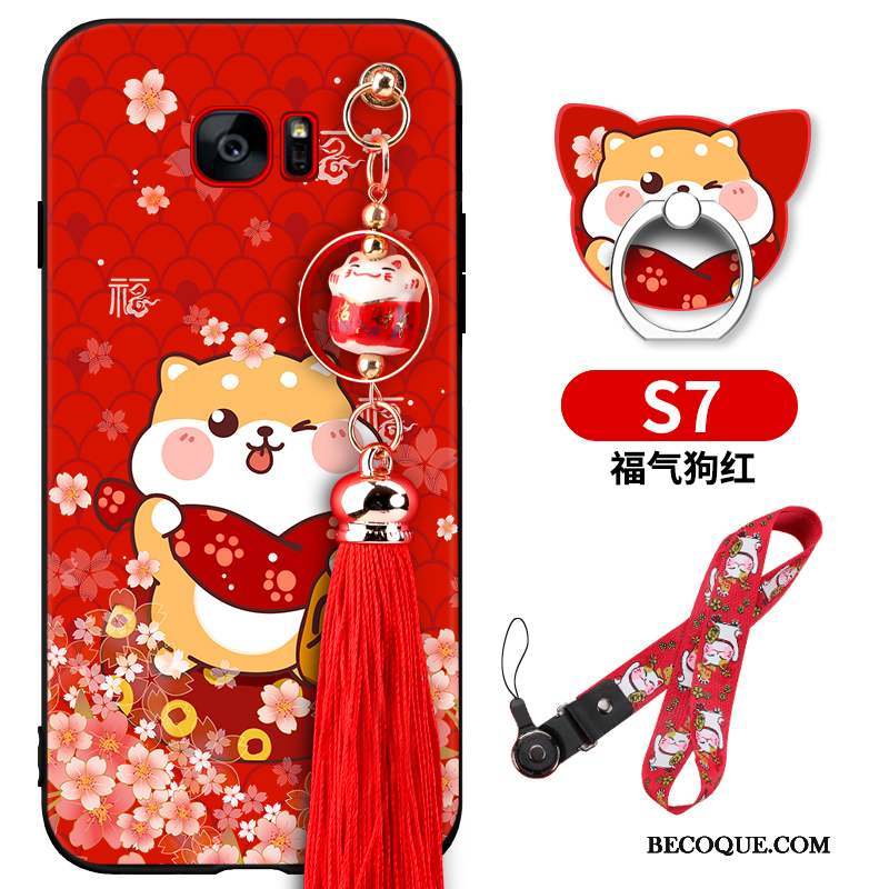 Samsung Galaxy S7 Tendance Coque De Téléphone Rouge Incassable Tout Compris Richesse