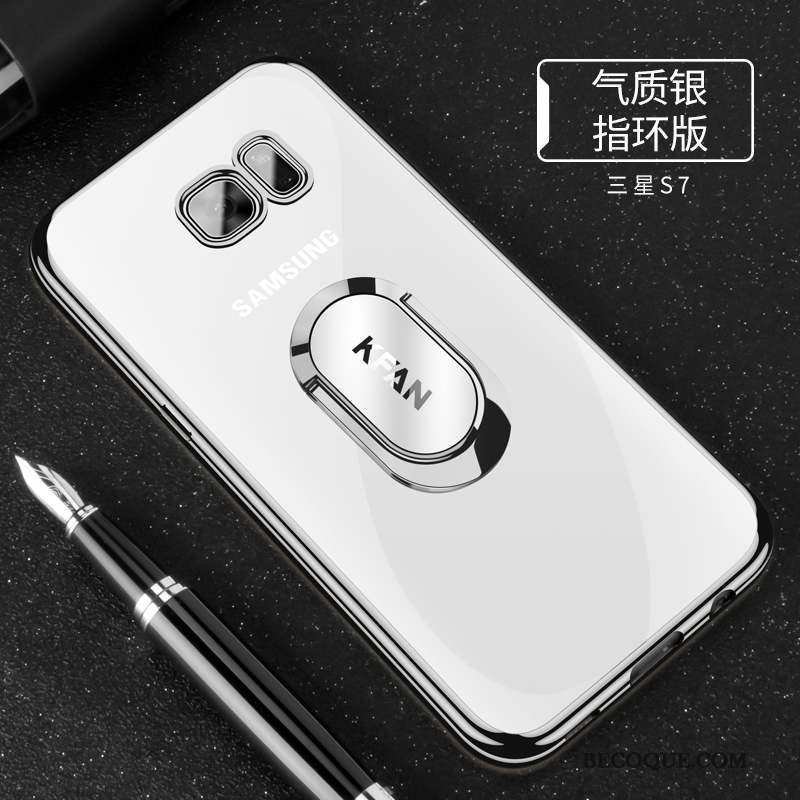 Samsung Galaxy S7 Tendance Coque Fluide Doux Étui Transparent Silicone