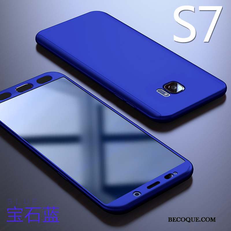 Samsung Galaxy S7 Tout Compris Créatif Incassable Coque De Téléphone Délavé En Daim Étui