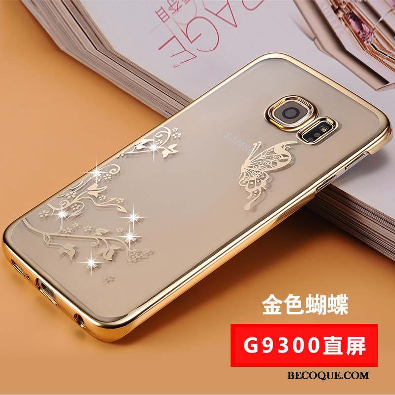 Samsung Galaxy S7 Violet Coque De Téléphone Strass Incassable Protection Étui