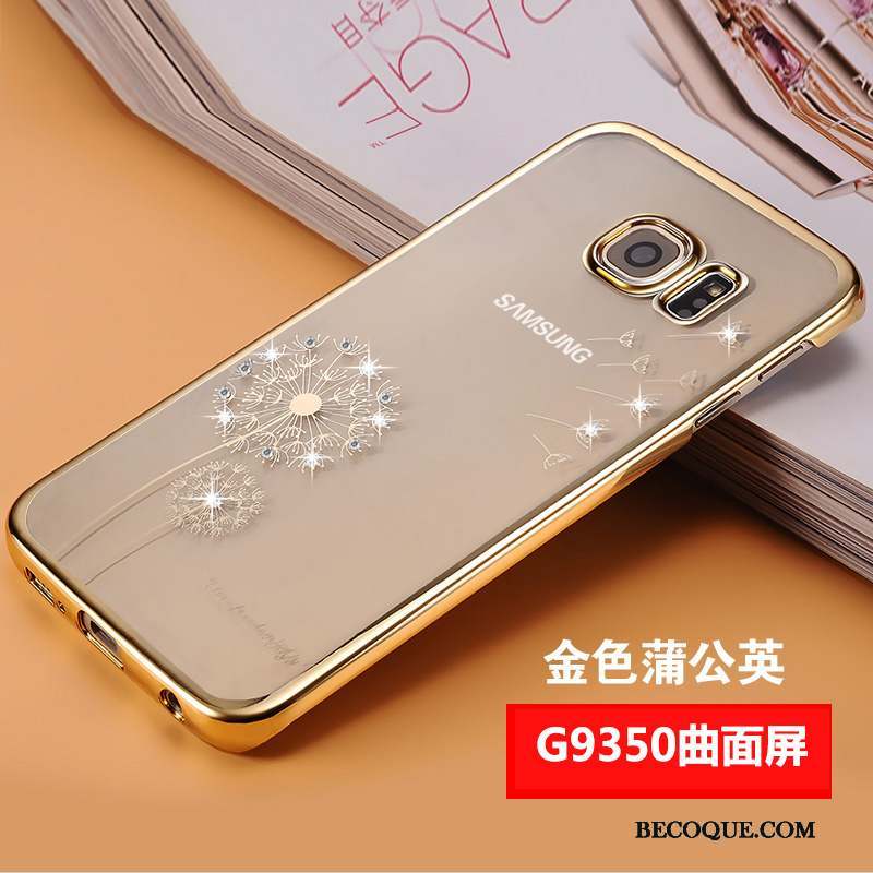 Samsung Galaxy S7 Violet Coque De Téléphone Strass Incassable Protection Étui