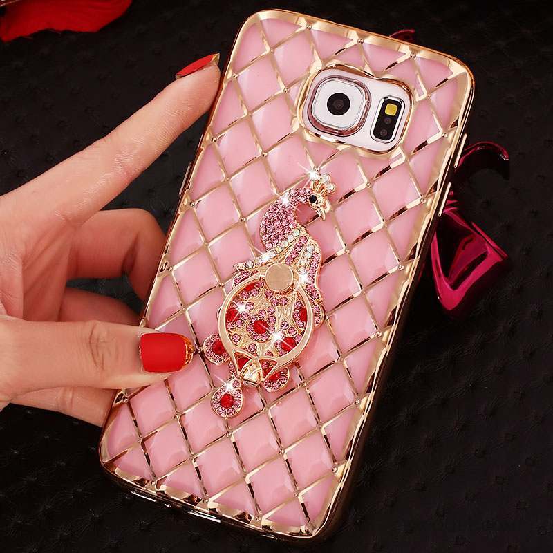 Samsung Galaxy S7 Étui Coque Fluide Doux Une Agrafe Rose Anneau