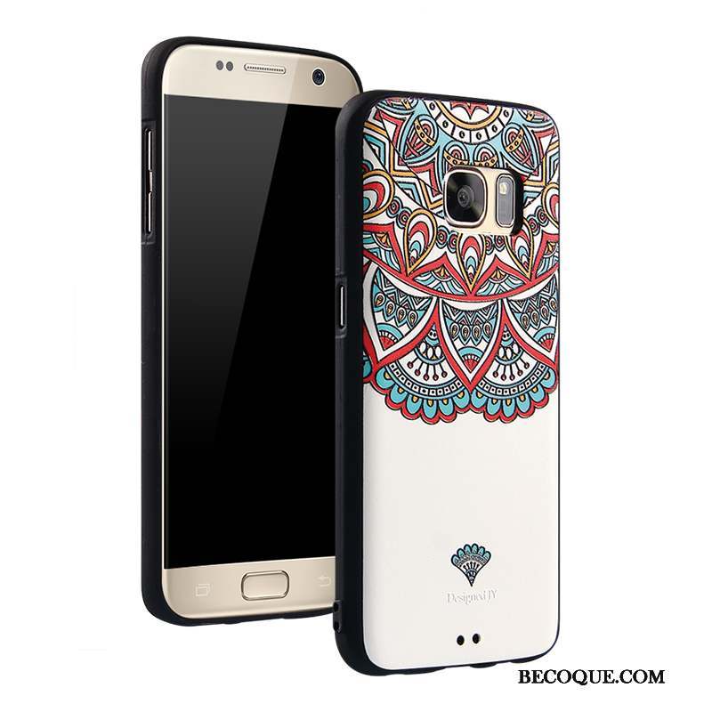 Samsung Galaxy S7 Étui Incassable Ornements Suspendus Téléphone Portable Coque De Téléphone Blanc