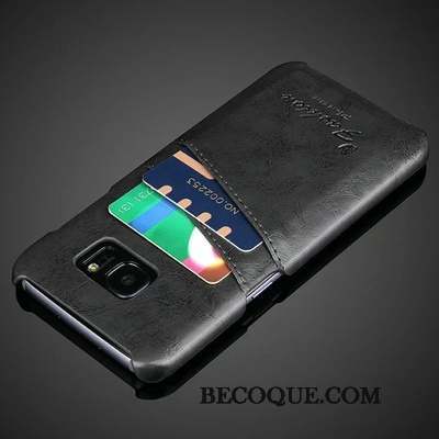 Samsung Galaxy S7 Étui Protection Téléphone Portable Carte Cuir Véritable Coque De Téléphone