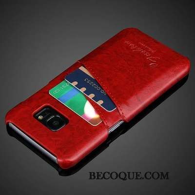 Samsung Galaxy S7 Étui Protection Téléphone Portable Carte Cuir Véritable Coque De Téléphone