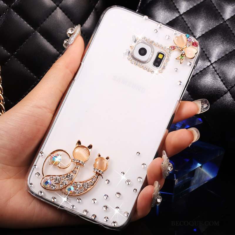 Samsung Galaxy S7 Étui Strass Téléphone Portable Coque Rose Protection