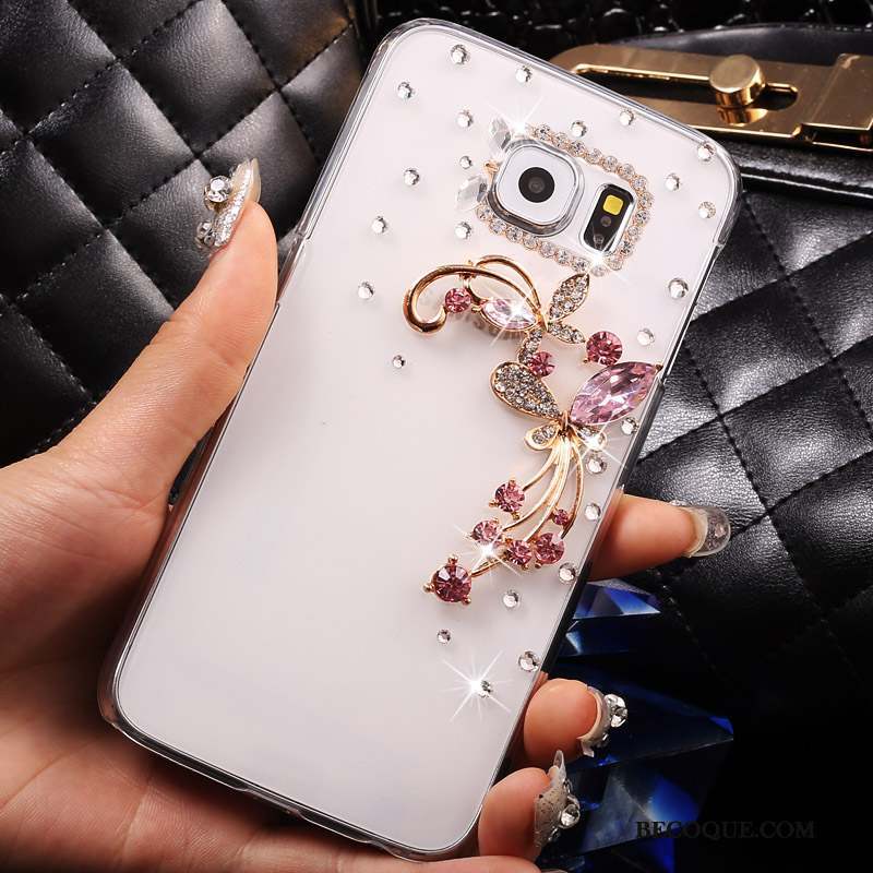 Samsung Galaxy S7 Étui Strass Téléphone Portable Coque Rose Protection