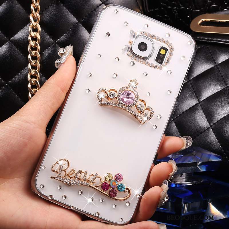 Samsung Galaxy S7 Étui Strass Téléphone Portable Coque Rose Protection