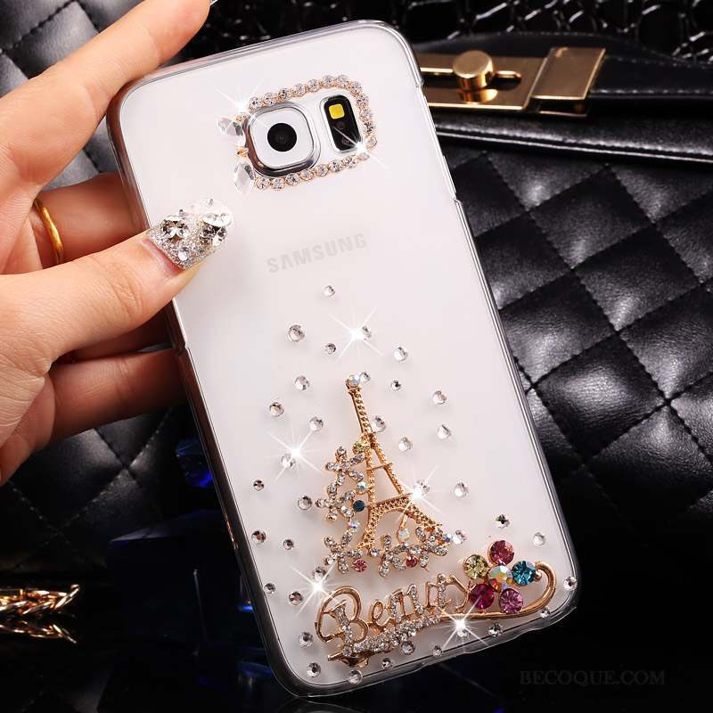 Samsung Galaxy S7 Étui Strass Téléphone Portable Coque Rose Protection