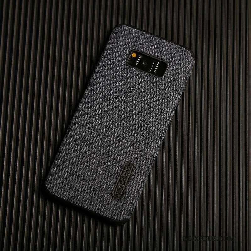 Samsung Galaxy S8+ Antidérapant Lin Coque De Téléphone Créatif Incassable Gris