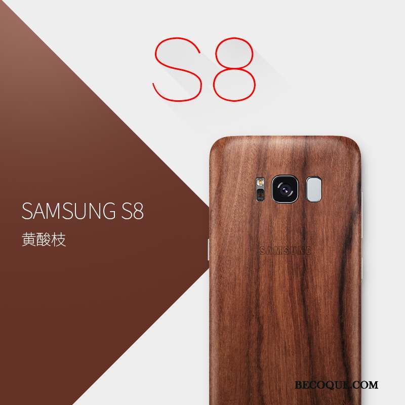Samsung Galaxy S8 Bois Massif Coque Protection De Téléphone Sac Très Mince