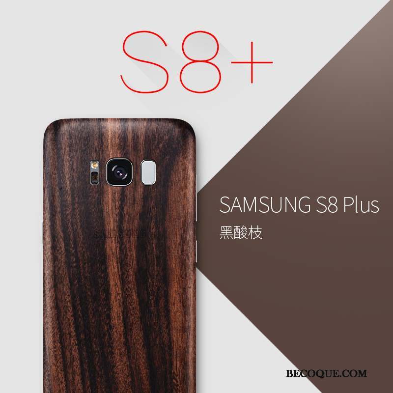 Samsung Galaxy S8+ Bois Massif Sac Protection Kaki Coque Très Mince