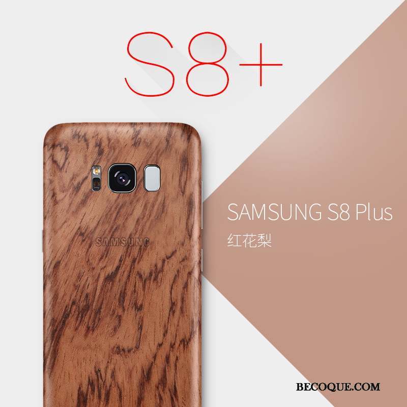 Samsung Galaxy S8+ Bois Massif Sac Protection Kaki Coque Très Mince