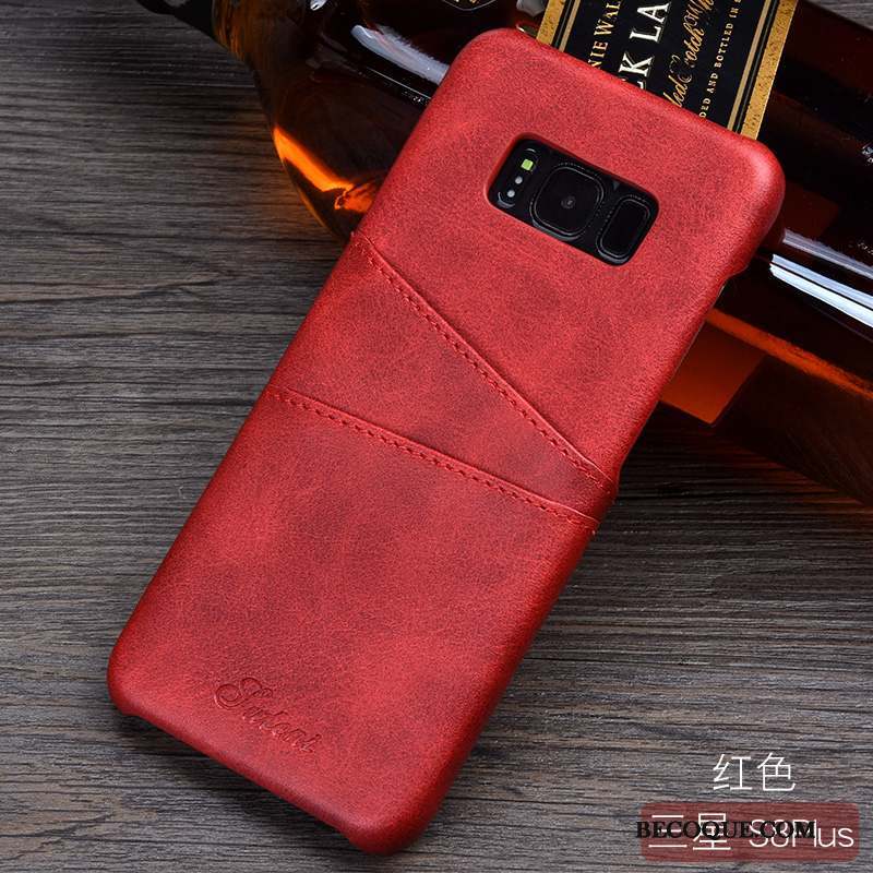 Samsung Galaxy S8+ Business Coque De Téléphone Protection Cuir Orange Mode