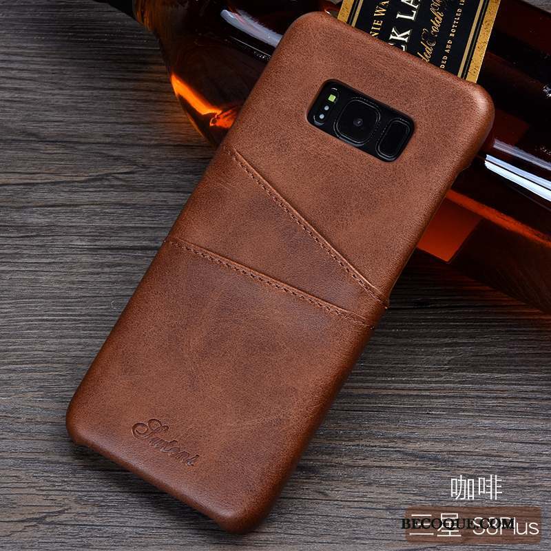 Samsung Galaxy S8+ Business Coque De Téléphone Protection Cuir Orange Mode