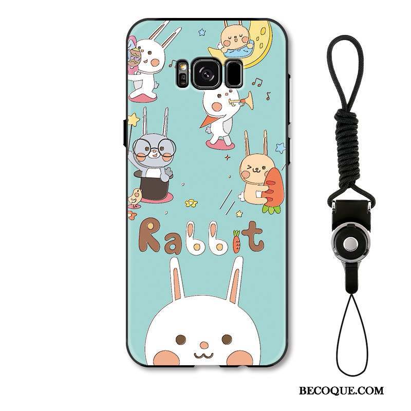 Samsung Galaxy S8 Coque Bleu Clair Dessin Animé Étui Gaufrage Incassable Charmant