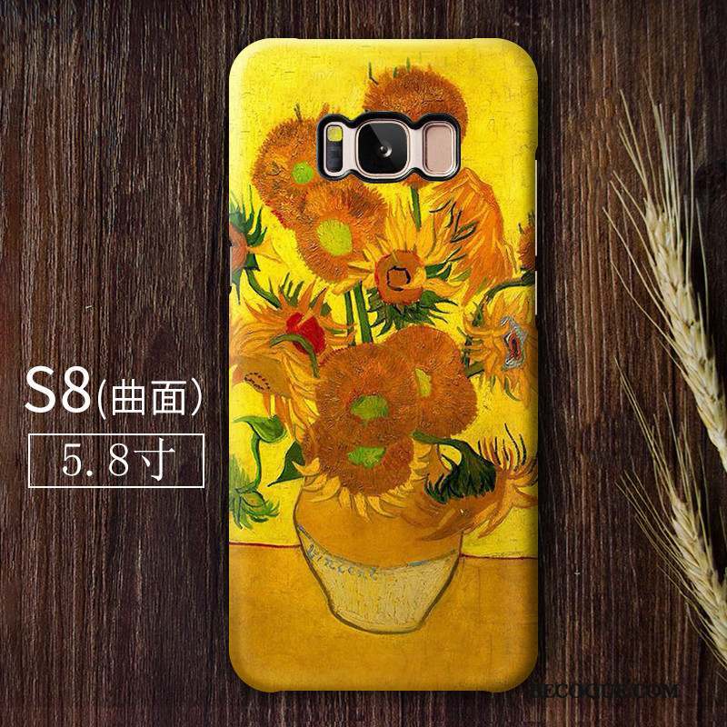 Samsung Galaxy S8+ Coque Ciel Étoilé Jaune De Téléphone Tendance Haute