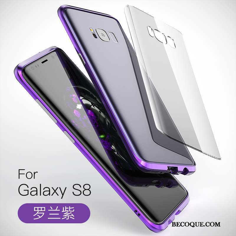Samsung Galaxy S8 Coque De Téléphone Border Incassable Métal Étui Protection