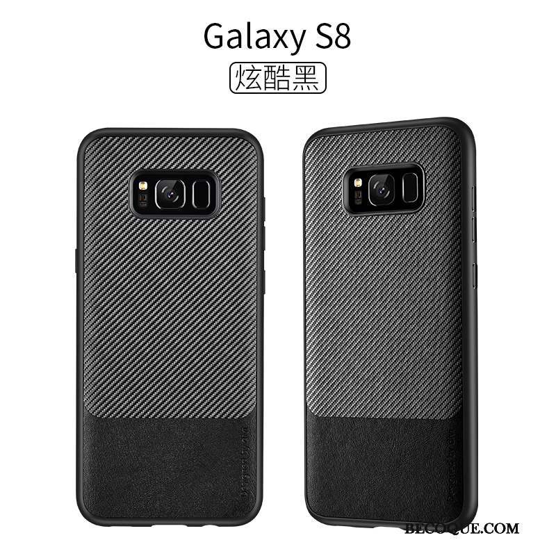 Samsung Galaxy S8 Coque De Téléphone Délavé En Daim Incassable Très Mince Rouge Silicone