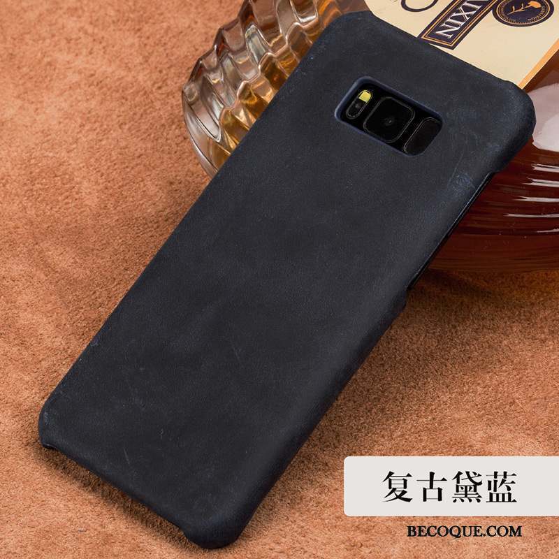 Samsung Galaxy S8+ Coque De Téléphone Mode Luxe Étui En Cuir Vin Rouge Tendance