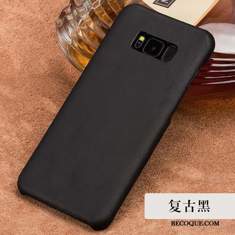 Samsung Galaxy S8+ Coque De Téléphone Mode Luxe Étui En Cuir Vin Rouge Tendance