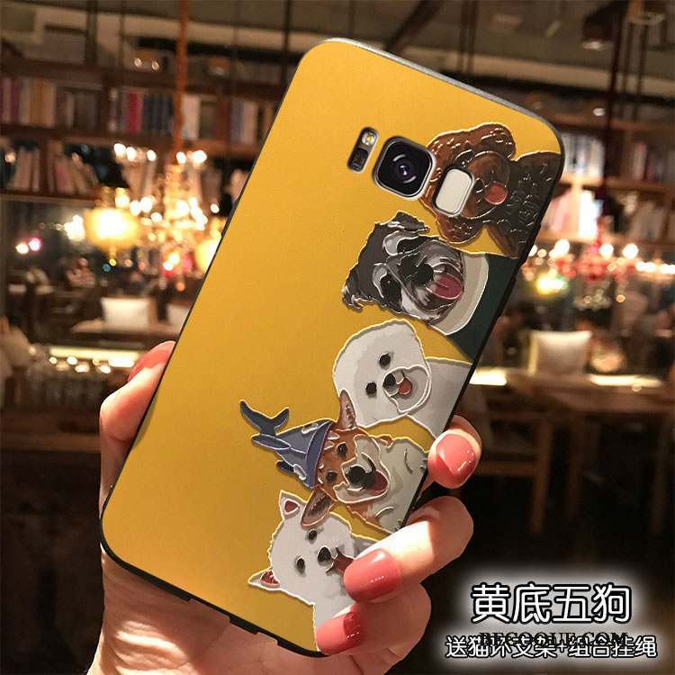 Samsung Galaxy S8+ Coque De Téléphone Rose Charmant Silicone Étui Ornements Suspendus
