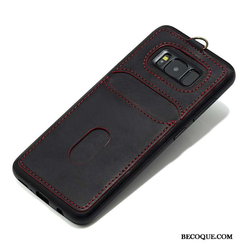 Samsung Galaxy S8 Coque De Téléphone Tout Compris Rouge Protection Étui En Cuir Couvercle Arrière