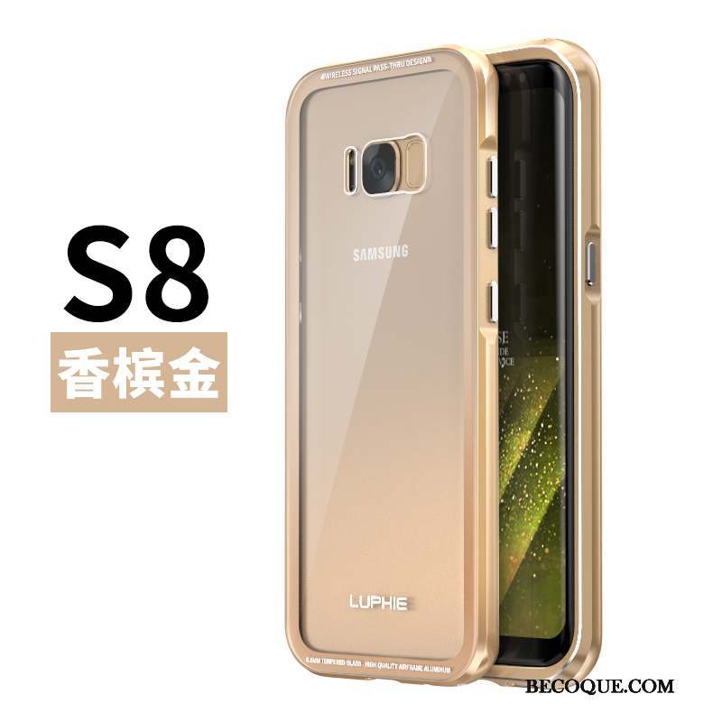 Samsung Galaxy S8 Coque De Téléphone Étui Protection Bleu Métal Créatif