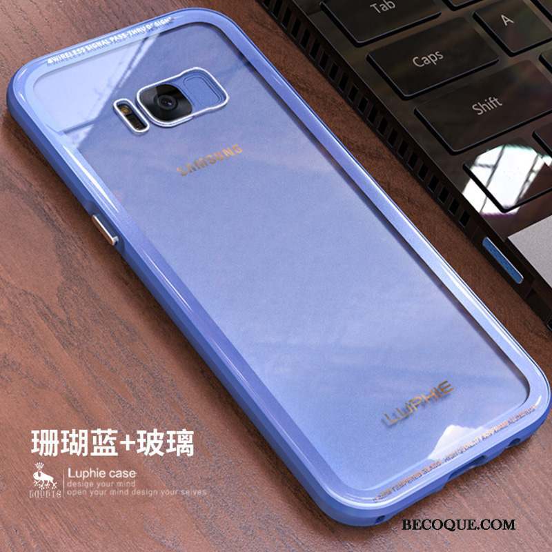 Samsung Galaxy S8 Coque De Téléphone Étui Protection Bleu Métal Créatif