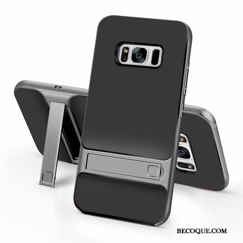 Samsung Galaxy S8+ Coque Délavé En Daim Silicone Créatif Bleu Incassable Tendance