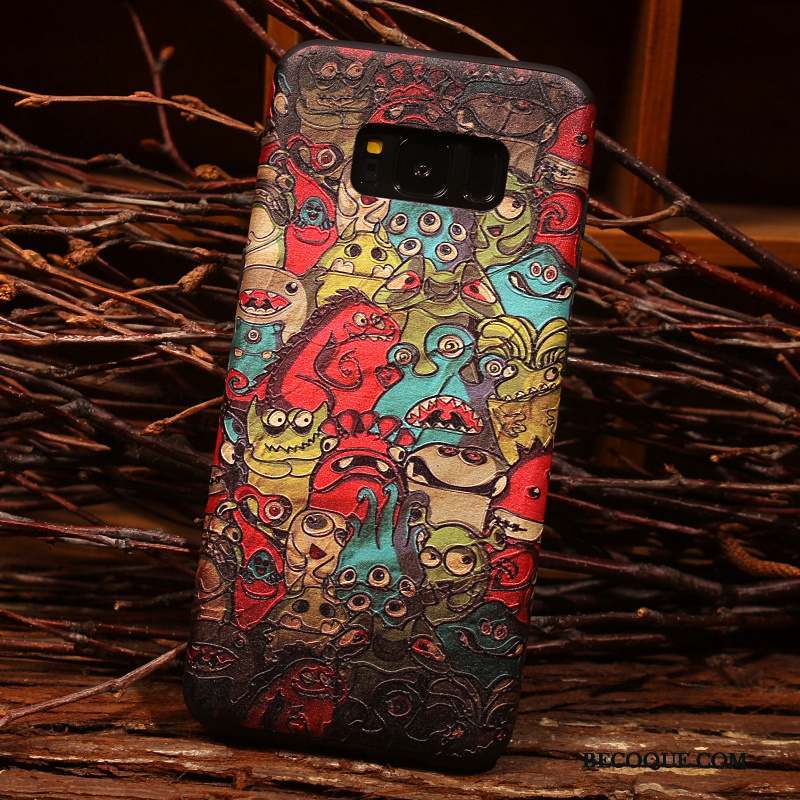 Samsung Galaxy S8 Coque Fluide Doux Créatif Incassable Silicone Multicolore Délavé En Daim