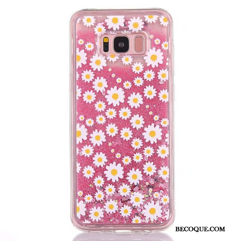 Samsung Galaxy S8 Coque Fluide Doux Tout Compris Dessin Animé Rose Liquide Créatif