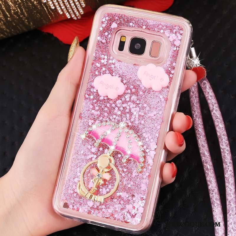 Samsung Galaxy S8 Coque Incassable Protection Rose Quicksand Silicone Tout Compris