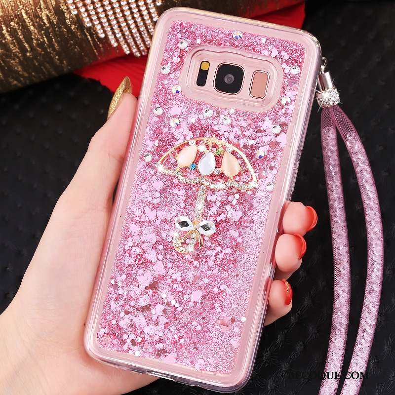 Samsung Galaxy S8 Coque Incassable Protection Rose Quicksand Silicone Tout Compris