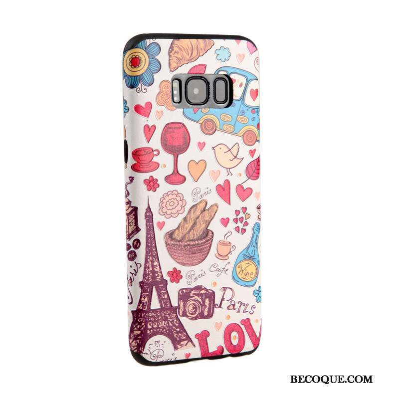 Samsung Galaxy S8+ Coque Multicolore Ornements Suspendus Protection Silicone Fluide Doux