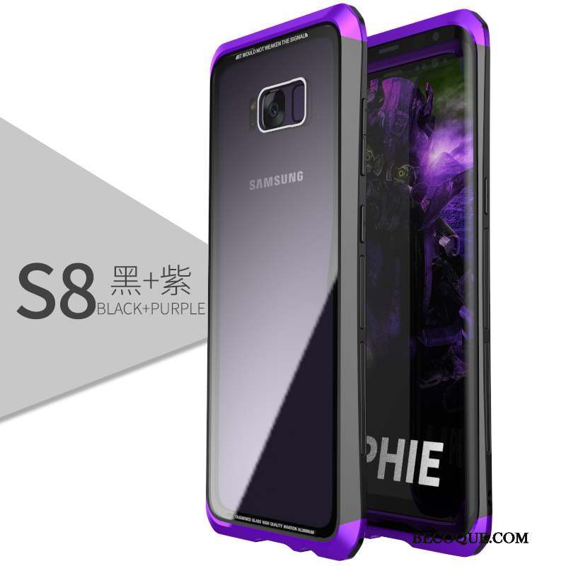 Samsung Galaxy S8 Coque Noir Incassable De Téléphone Étui Border