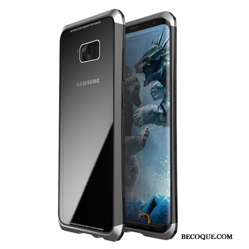 Samsung Galaxy S8 Coque Noir Incassable De Téléphone Étui Border