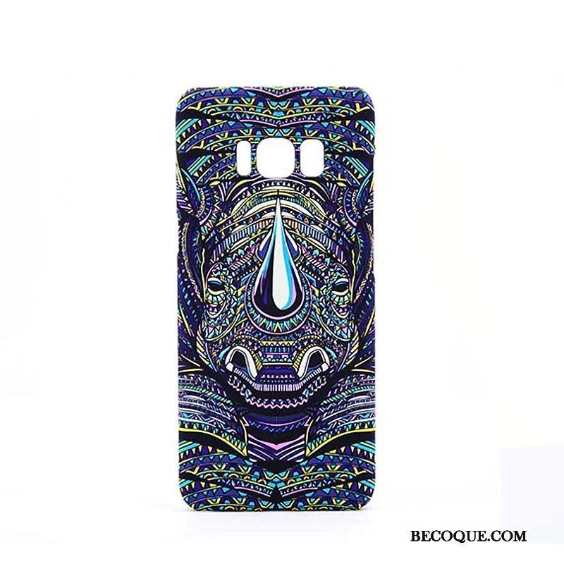 Samsung Galaxy S8 Coque Protection Fluide Doux Animal Délavé En Daim Dessin Animé Gaufrage