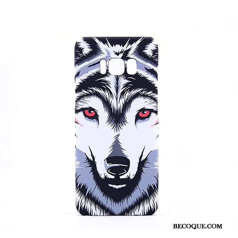 Samsung Galaxy S8 Coque Protection Fluide Doux Animal Délavé En Daim Dessin Animé Gaufrage