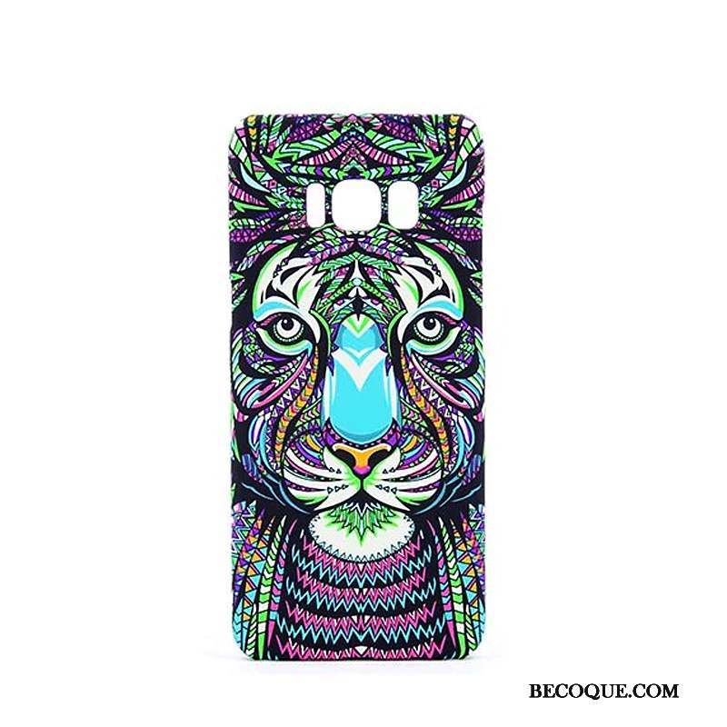 Samsung Galaxy S8 Coque Protection Fluide Doux Animal Délavé En Daim Dessin Animé Gaufrage