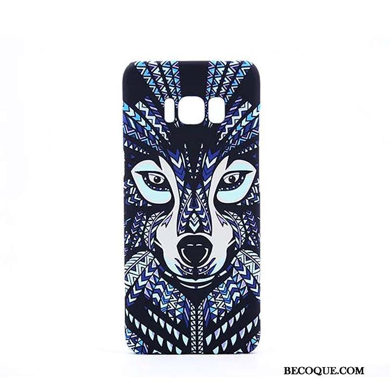 Samsung Galaxy S8 Coque Protection Fluide Doux Animal Délavé En Daim Dessin Animé Gaufrage