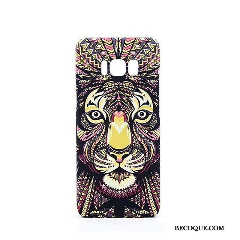 Samsung Galaxy S8 Coque Protection Fluide Doux Animal Délavé En Daim Dessin Animé Gaufrage