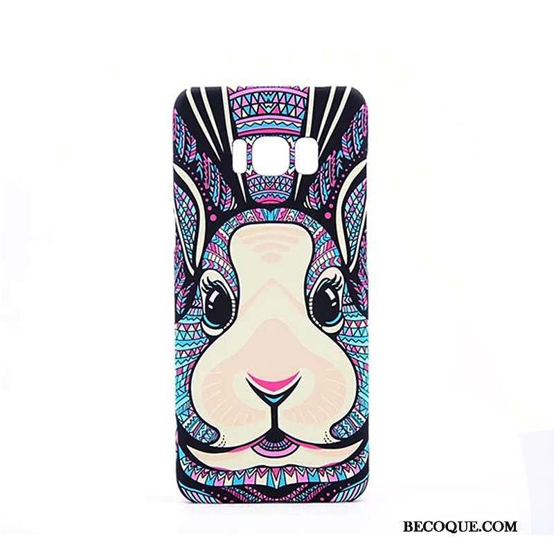 Samsung Galaxy S8 Coque Protection Fluide Doux Animal Délavé En Daim Dessin Animé Gaufrage