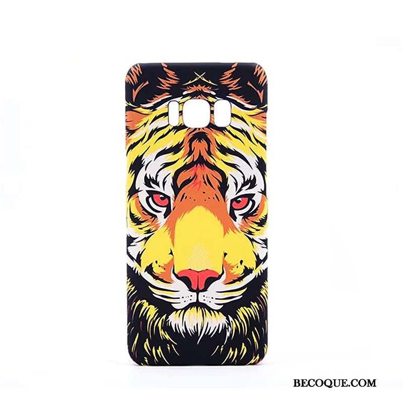 Samsung Galaxy S8 Coque Protection Fluide Doux Animal Délavé En Daim Dessin Animé Gaufrage