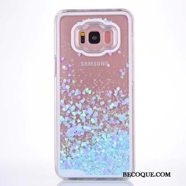 Samsung Galaxy S8 Coque Protection Quicksand Frais Liquide Rose Petit