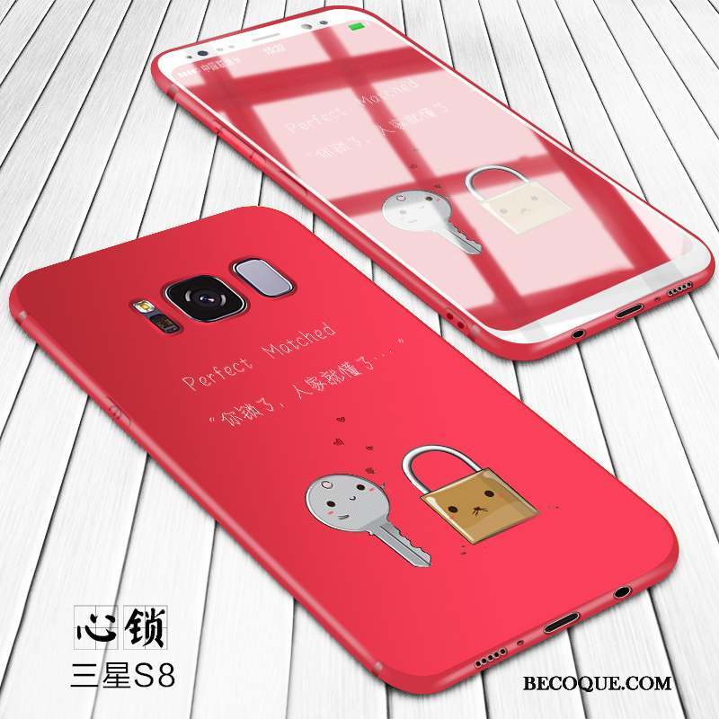 Samsung Galaxy S8 Coque Silicone Marque De Tendance Incassable Tout Compris Étui Fluide Doux