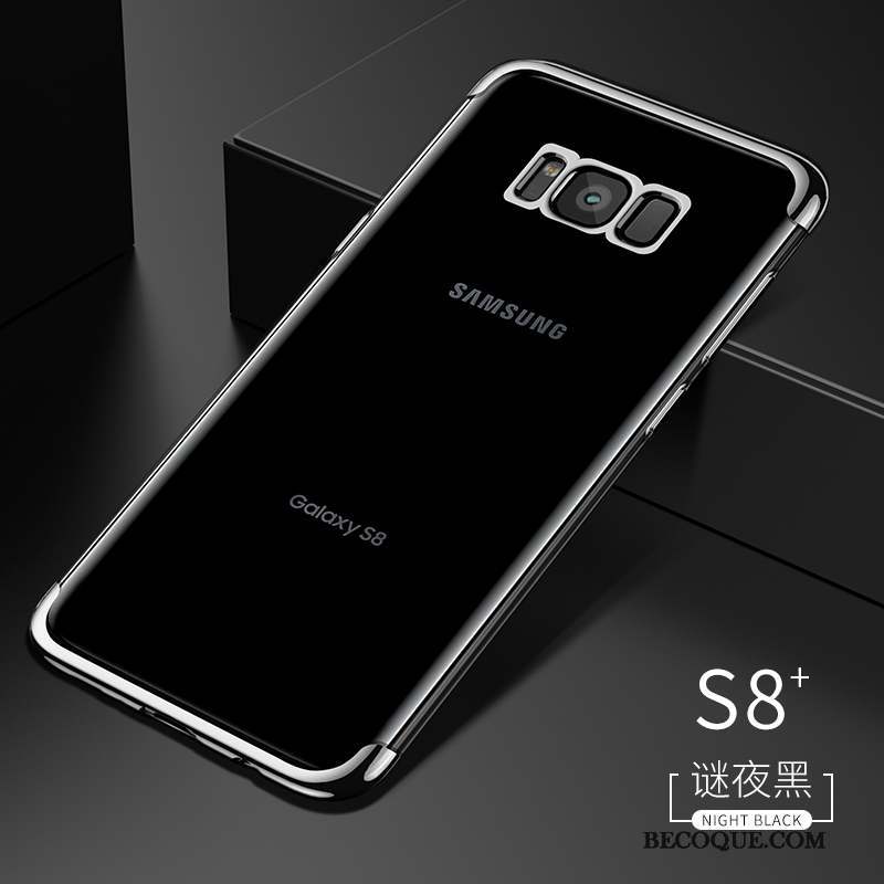 Samsung Galaxy S8+ Coque Silicone Tendance Créatif Personnalité Fluide Doux Bleu