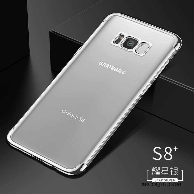 Samsung Galaxy S8+ Coque Silicone Tendance Créatif Personnalité Fluide Doux Bleu